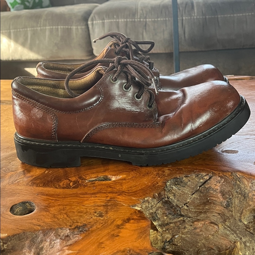 Hunter's Bay Brown Leather Men's Lace Up Shoe Size 10